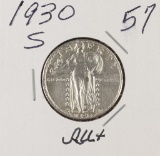 1930 S - STANDING LIBERTY QUARTER - AU+