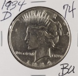 1934 D - PEACE DOLLAR - BU