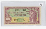 SERIES 591-5 CENT MILITARY PAYMENT CERTIFICATE