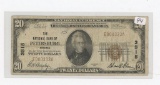 SERIES 1929 - TWENTY NATIONAL CURRENCY NOTE