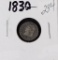 1830 - Capped Bust Half Dime - F Solder Rev Damage