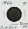 1866 - Indian Head Cent  - Porus AG - Full Date
