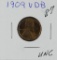 1909 VDB - Lincoln Cent - UNC