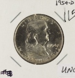 1954 D - Franklin Half Dollar - UNC