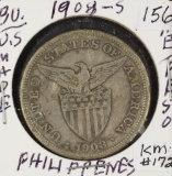 1908 S Philippines - Peso KM #172 - VF