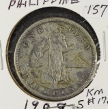 1909 S Philippines - Peso KM #172 - VF