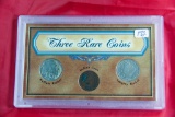Lot of 4- Indian Head Cents, &