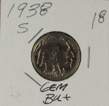 1938 S Buffalo Nickel - Gem BU