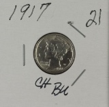 1917 - Mercury Dime - CH BU