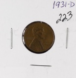 Lot of 3 Lincoln Cents - 1931 D - XF, 1932 D - VG, 1933 D - F