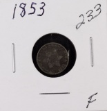 1853 - Silver Three Cent Piece (Trime) - F