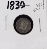 1830 - Capped Bust Half Dime - F Solder Rev Damage