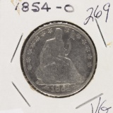 1854 O - Seated Liberty Half Dollar - VG