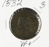 1832 - Matron Head Large Cent - VF+