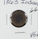 1863 CN - Indian Head Cent -VG