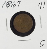 1867 - Indian Head Cent - G
