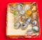 Box of 16 Small Swirl Marbles