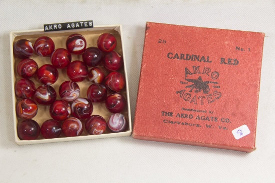 Box of 25 Akro Agates in Original Box