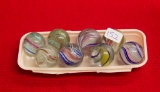 8 Small Swirl Marbles