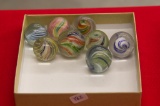 8 Medium Swirl Marbles