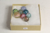 8 Medium Swirl Marbles