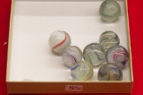 8 Medium Swirl Marbles