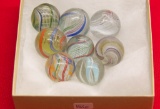 8 Medium Swirl Marbles