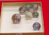 8 Medium Swirl Marbles