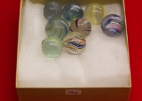 8 Medium Swirl Marbles