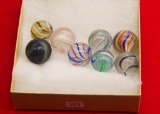 8 Medium Swirl Marbles