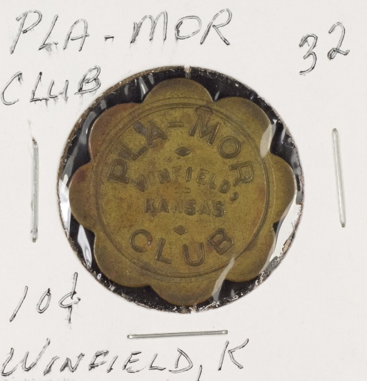 Pla-Mor Club - Winfield , KS - 10 cent - Trade Token