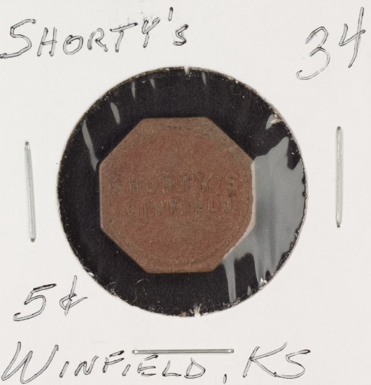 Shorty's - Winfield Ks - 5 cent - Trade Token