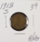 1913  S - Lincoln Cent - G/VG