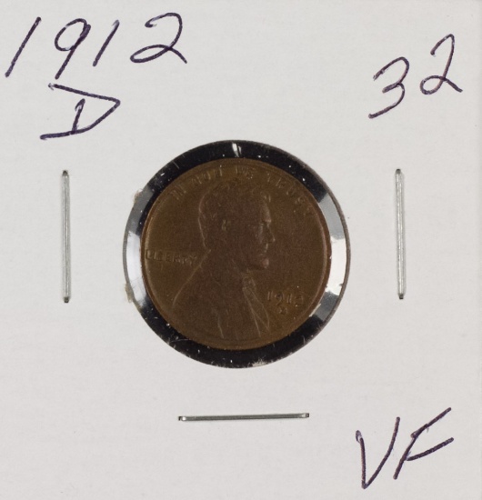 1912 D - Lincoln Cent - VF