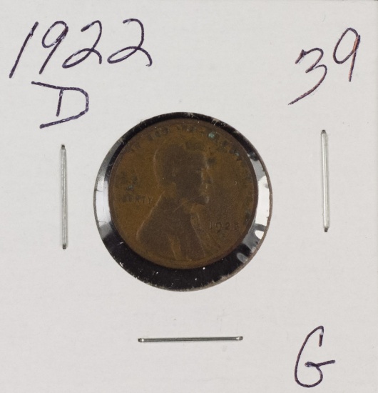 1922 D - Lincoln Cent - G
