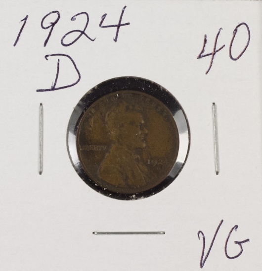 1924 D - Lincoln Cent - VG