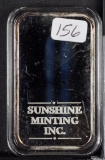 Sunshine Minting Inc. 1 Troy Oz .999 Silver Bar - Silver Eagle