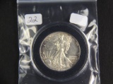 1940  - Liberty Walking Half Dollar -AU+