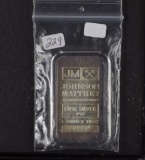 One Troy Oz -Johnson Matthey .999 - Silver Bar