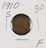 1910 S - Lincoln Cent - F