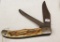 Ka-Bar 2 Blade Pocket Knife, Tip Broken