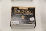 1 Box of 20, Speer Gold Dot 9 mm Luger 147 gr