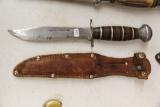 WW 2 Theater Sheath Knife with Leather Sheath