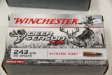 1 Box of 20, Winchester Deer Season XP 243 win