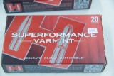 1 Box of 20, Hornady Superformance Varmint 243