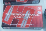 1 Box of 20, Hornady Superformance Varmint 243