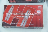 1 Box of 20, Hornady Superformance Varmint 243