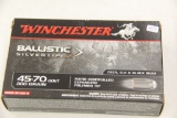 1 Box of 20, Winchester Ballistic Silvertip 45-70