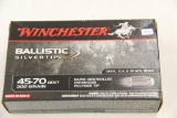 1 Box of 20, Winchester Ballistic Silvertip 45-70