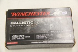 1 Box of 20, Winchester Ballistic Silvertip 45-70